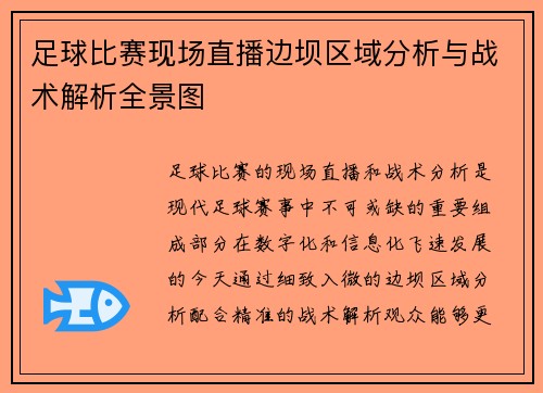 足球比赛现场直播边坝区域分析与战术解析全景图